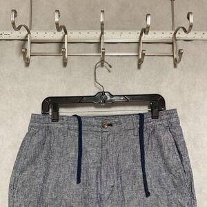 Banana Republic Pants Men 34X30 Blue Linen Cotton Slim Tapered Drawstring Casual